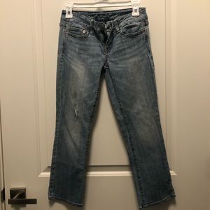 American Eagle Light Medium Cropped Vintage Low Rise Cropped Jeans 0